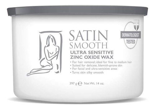 Cera Depilatoria Satinada De Óxido De Zinc Suave, 14 Oz.