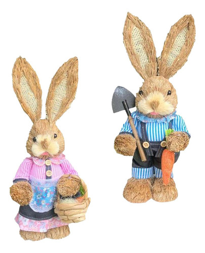 2 Figuras De Conejo De Pascua De Dibujos