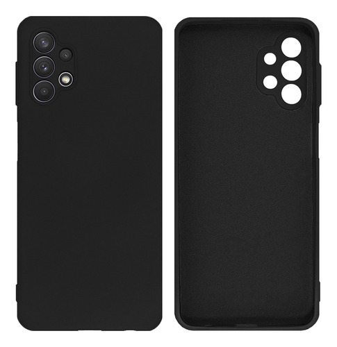 Funda compatible con el Galaxy A54 5G que protege la cámara plana de color negro