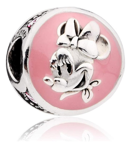 Pandora Charm Disney Vintage Minnie Pink Enamel Original