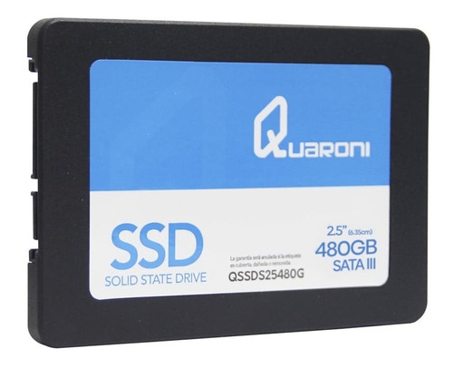 Unidad De Estado Sólido Ssd Quaroni 2.5 480gb 2.5'' Sata 3 Para Pc  y Laptop 7mm Lect 550MB/S Escrit 450MB/S