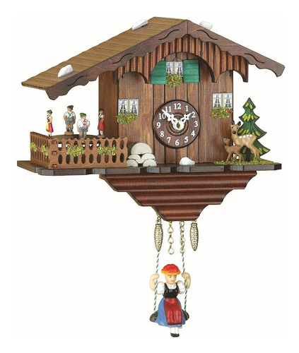 Trenkle Kuckulino Black Forest Clock Swiss House Con Movimie