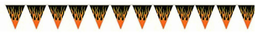 Beistle 50536 Flame Pennant Banner, 10-inch By 12-feet,