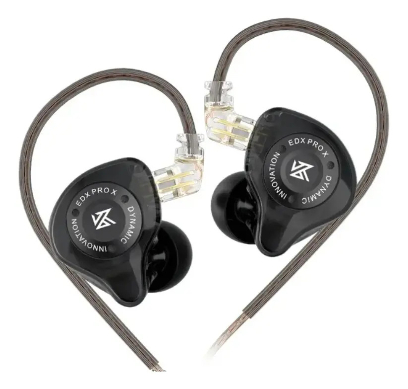 Fone de ouvido intra-auricular sem fio Kz In Ear Edx Pro X Pro X Black sem microfone