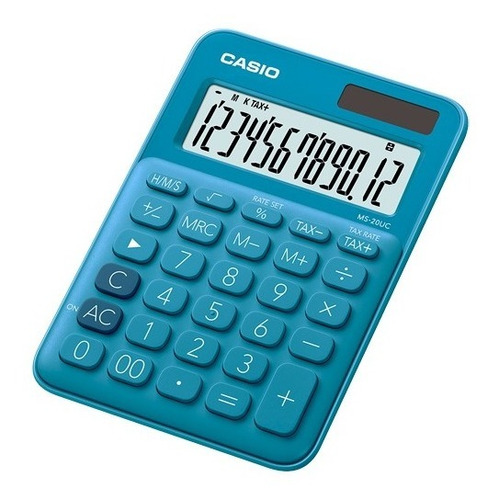 Imagen 2 de 7 de Calculadora De Escritorio Casio Ms-20uc-bu, 12dig, Solar