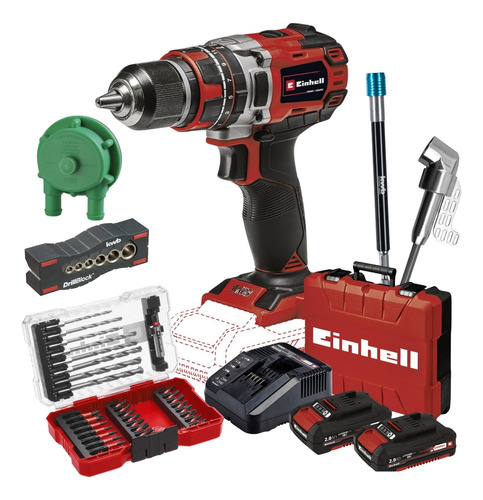 Taladro Einhell Super Combo Batería Cargador Y Accesorios