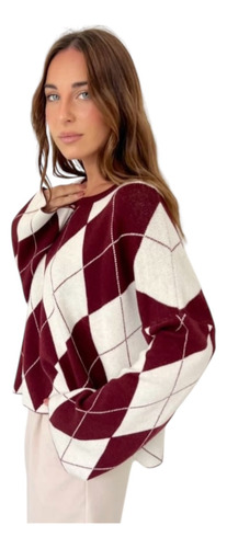 Sweater De Bremeer Rombos Mujer Moda