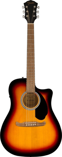 Violão eletroacústica Fender Alternative FA-125CE para destros sunburst nogueira brilhante