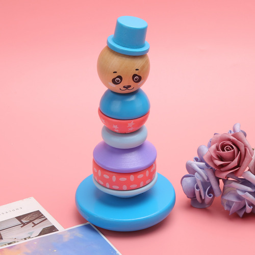 Torre Apilable De Madera Para Niños, Bonito Animal Educativo
