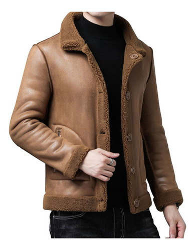 Chamarras Vellón De Cuero Chaquetas Para Hombre Abrigos