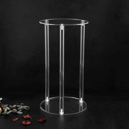 Soporte De Flores De Acrílico, Centro De 25x25x40cm Redondo