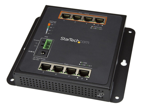 Startech. Conmutador Industrial Poe Gigabit De 8 Puertos - .