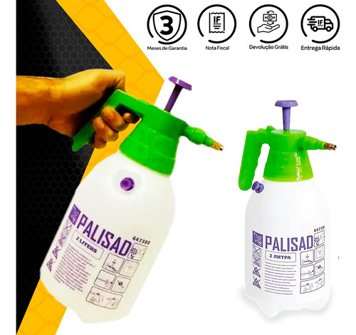 Pulverizador Manual 2 Litros Compressão Previa Jardim