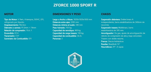 Zforce 1000 Sport R 2023 Cfmoto 4x4 -palermo Bikes-