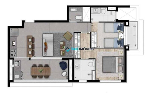 Imagem 12 de 24 de Apartamentos Para Venda De 73,85 Metros Quadrados Na Vila Mariana Em São Paulo. - Ap2677