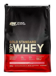 Suplemento en polvo Optimum Nutrition Proteína Gold Standard 100% Whey proteína sabor delicious strawberry en bolsa de 4.54kg