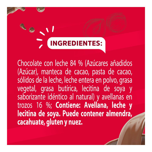 Larín Chocolate Con Avellanas 10 Pzas De 24g