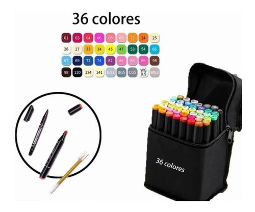 Marcadores De Diseño Touch Doble Punta Permanente 36 Pcs