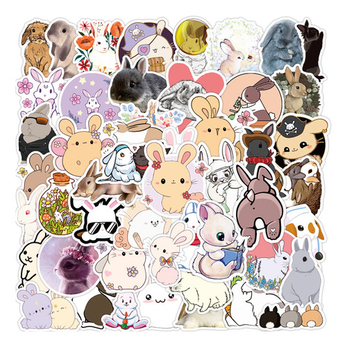 Adesivos De Desenhos Animados De Coelho Para Decoração De Li