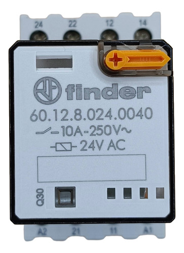 601280240040 Relevador Finder 24v Ac 10a, 8 Pin C/base