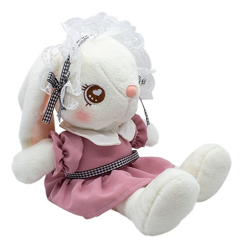 Conejo Blanco De Peluche 35 Cm Conejito Kawaii 2 Pzas