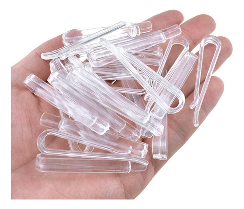 Hahiyo 60 Piezas De Plástico Transparente En Forma De U, Pin