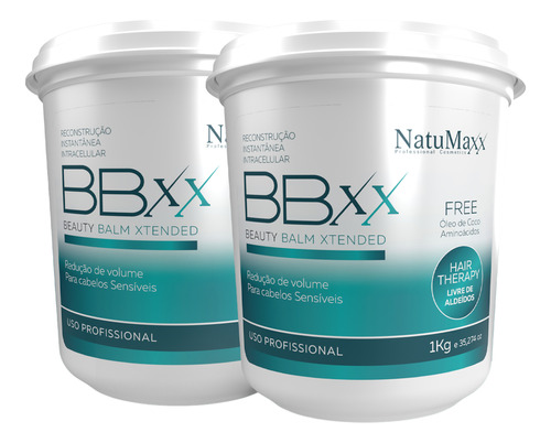 Kit 2 Bbxx Beauty Balm Xtended Free Natumaxx 1kg