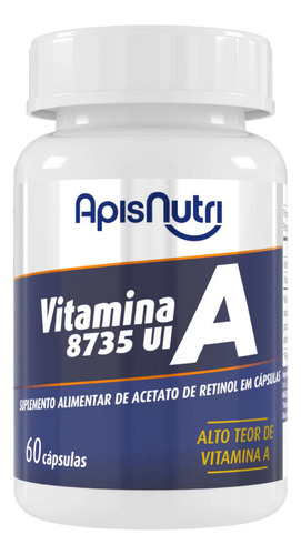 Kit Com 2 Suplemento De Vitamina A 60 Cápsulas