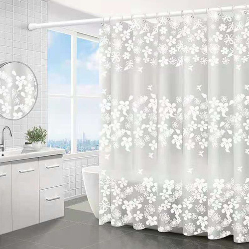 Cortina De Ducha Peva De 180 X 180 Cm Con Diseños Estampados
