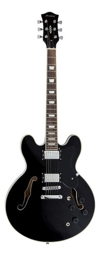Guitarra elétrica Strinberg SHS300 hollow body de  tília black com diapasão de pau-rosa
