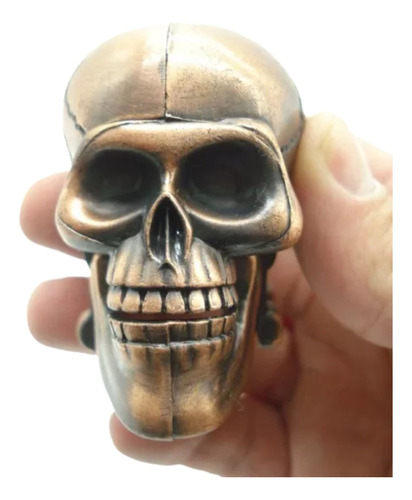 Apontador Caveira Retro Coleção Metal Cranio Die Cast