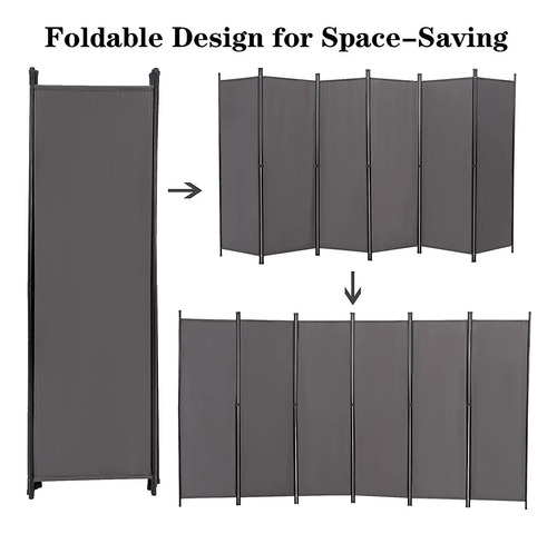 Divisor De Habitación De 6 Paneles Exteriores Interio...