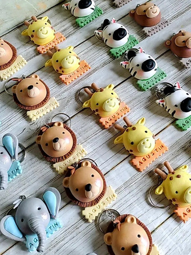 Llaveros Animales De La Selva En Porcelana Fria 50 Uni