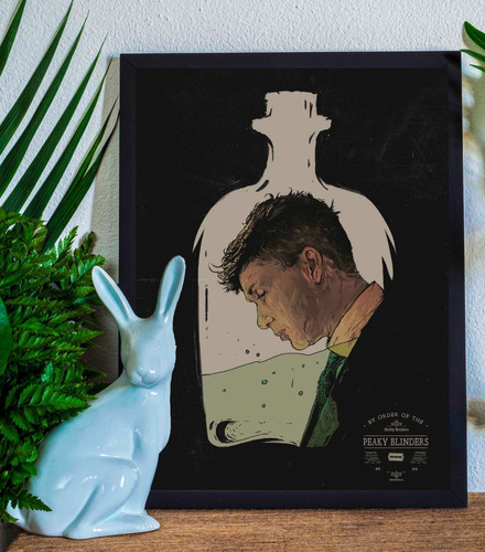 Cuadro Marco Negro Poster 33x48cm Peaky Blinders Ilustracion