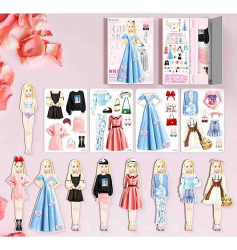 Magnetic Up Paper Doll Magnet, Juegos De Vestir, Vestido De