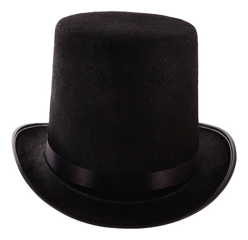 4x Sombrero De Copa Negro Alto Negro Victoriano Steampunk