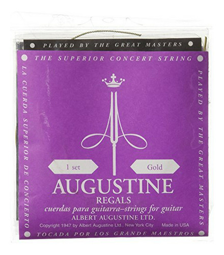 Cuerdas Guitarra Nylon Cristal Augustine Regal Oro -