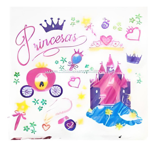 Paquete De 12 Servilletas De Princesas 