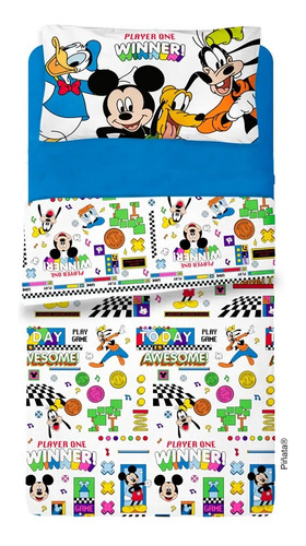 Sabanas Disney Mickey Mouse 1½ Pza 3 Pzas Piñata Ultra Soft