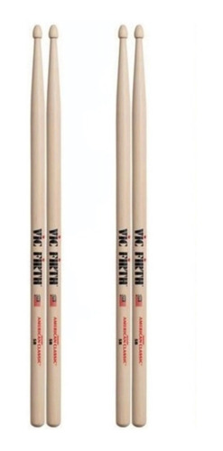 Imagem 1 de 3 de Kit 2 Pcs Baqueta Vic Firth American Classic 5b P.de Madeira
