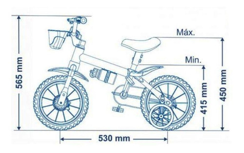 Bicicleta Infantil Nathor Flower Aro 12 Com Cestinha