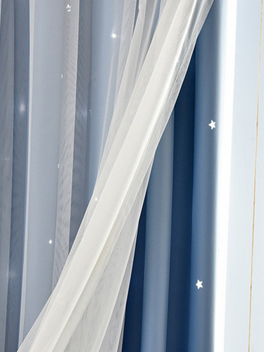 Cortinas Opacas Semiopacas Con Forma De Estrella, 150 Cm De