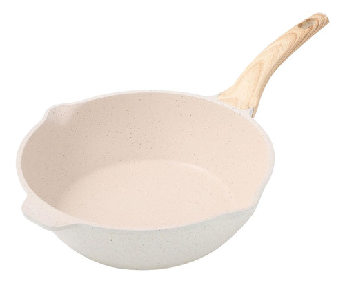 Wok Chino Antiadherente De 9,4 Pulgadas Con Tapa De Vidrio,