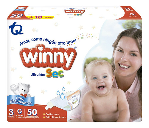 Pañales Winny Etapa 3x50 - Unidad a $56000