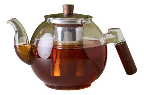Tetera De Vidrio Isabelle C/infusor Tapa Acero Inox. 1.1 L