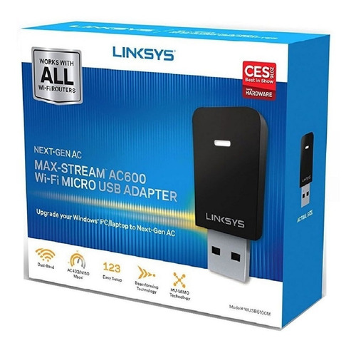 Mini Adaptador Usb Wifi Ac600 Max-stream Linksys Backup