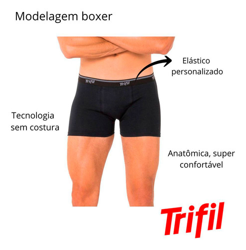 Kit 6 Cuecas Boxer Trifil Com Tecnologia Sem Costura