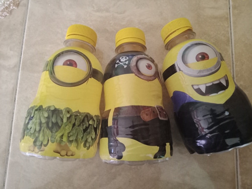 3 Botellitas Agua Minions (Usado)