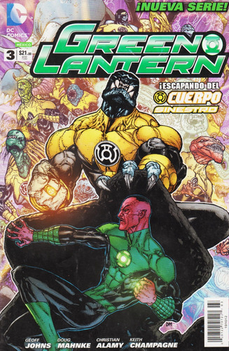 Comic Green Lantern New 52  # 3 Escapando Cuerpo Sinestro 