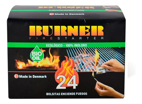 Iniciador De Fuego 24 Unidades Burner Ecologico Febo